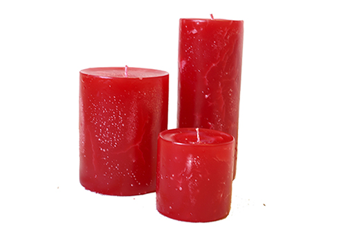 Bougie Rouge Non Parfumée